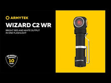 Load and play video in Gallery viewer, Armytek Wizard C2 WR Magnet USB, 18650 Battery, White & Red light