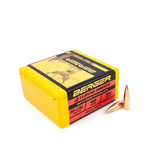 Berger 30 cal 168 gr Classic Hunter (100)