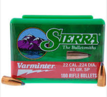 Load image into Gallery viewer, SIERRA 22 CAL 63 GR. SMP VARMINTER (100)
