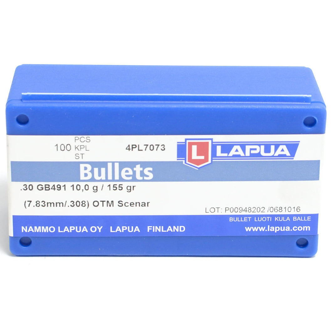Lapua .308 / 30 155 Grain Hollow Point Boat Tail Scenar GB491 (274 Ct)