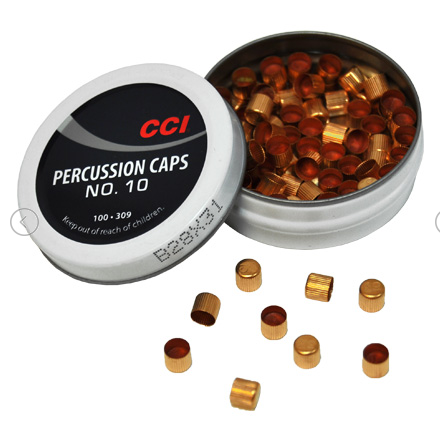 100 x CCI Percussion Caps #10
