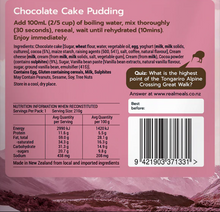 Load image into Gallery viewer, Real Meals Chocolate Cake Pudding
