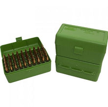 Load image into Gallery viewer, MTM Flip Top 50 Round Rifle Ammo Box WSM, 45-70cal
